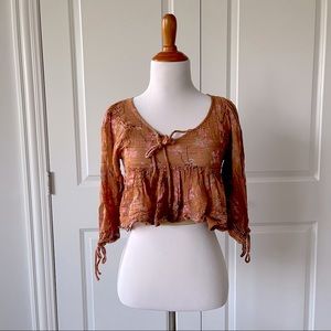 UO cropped floral top